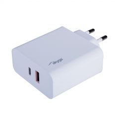 USB-Ladegerät AK-CH-15 USB-A + USB-C PD 5-20V / max. 3.25A 65W Quick Charge 3.0