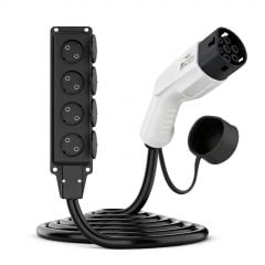 Type2 / 4x Schuko V2L Adapter zum Laden von Elektroautos AK-SC-E27 Buchse – Buchse 16A 3m