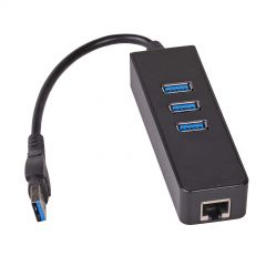Hub AK-AD-32 USB 3.0 3-port + Ethernet