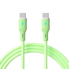 Kabel USB type C / USB type C 1m AK-USB-69 60W Silikon Grün