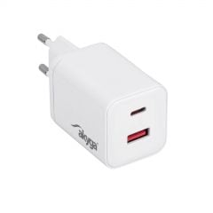 USB-Ladegerät AK-CH-28 USB-A + USB-C PD 5-21V / max. 3A 45W Quick Charge 3.0 GaN