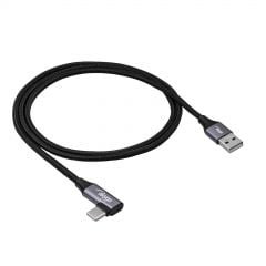 Winkel Kabel USB type C / USB-A 1m AK-USB-74 60W Mesh
