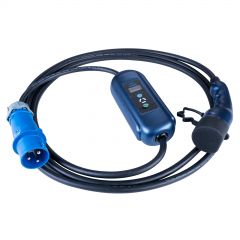 Kabel für Elektroautos AK-EC-14 CEE 3-pin / Type2 LCD 1-Phase 32A 7.2kW 5m