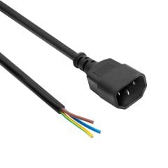 Energieversorgungskabel C14 AK-OT-09C CU 3x1mm 1.8m