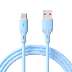 Kabel USB type C / USB A 1m AK-USB-63 Silikon Blau