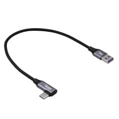 Winkel Kabel USB type C / USB-A 30 cm AK-USB-58 60W Mesh