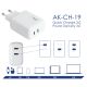 additional_image USB-Ladegerät AK-CH-19 2x USB-C PD 5-12V / max. 3A 40W Quick Charge 3.0