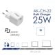 additional_image USB-Ladegerät AK-CH-22 USB-C PD 5-12V / max. 3A 25W Quick Charge 3.0 GaN